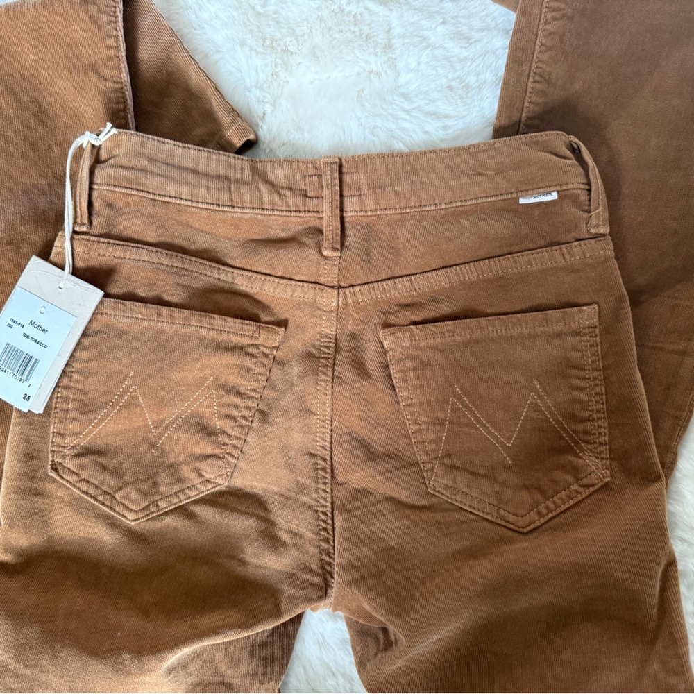 NWT MOTHER - The Weekender cotton-blend corduroy bootcut pants, 25